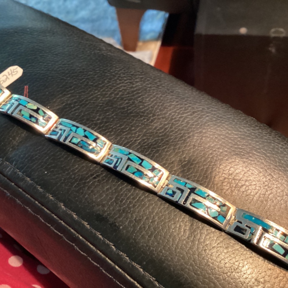 Turquoise BRACELET. Sterling stunning design. Must see - Picture 12 of 12